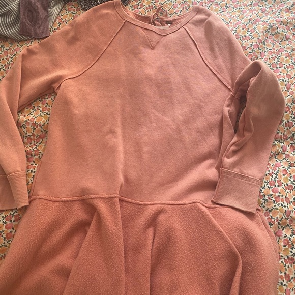 Free People Dresses & Skirts - Free People Peach Sweatshirt Dress